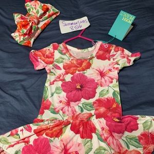 Posh peanut Maui bodysuit twirl and headwrap